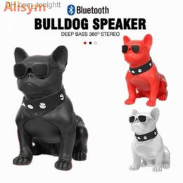 Portable Speakers Bulldog Wireless Bluetooth Speaker Portable Boombox Bass 3D Sound Quality Surround Support Radio TF TWS Multifunction Subwoofer Q230907