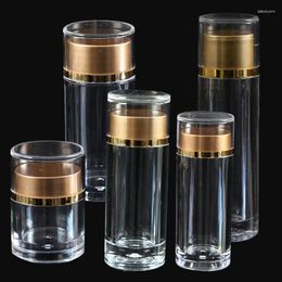 Storage Bottles 5Pcs Clear Tea Powder Acrylic Bottle Health Supplement Transparent Makeup Travel Containers Home Supplies