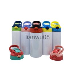 Cups Dishes Utensils 350ml Sublimation Blank Ecofriendly Stainless Steel Tumbler Mug with Lid Printable Water Bottle with Straw for Kids x0904