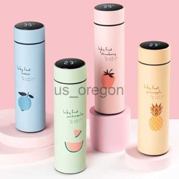 Thermoses Smart Thermal Bottle Stainless Steel Thermos Water Bottle For Children Vacuum Flasks Keeps Cold Insulation Cup Tea Fruit Cup x0904