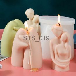 Other Health Beauty Items 3D Hugging Couple Silicone Candle Mould DIY Abstract Portrait Sculpture Plaster Epoxy Making Supplies Home Decoration Crafts x0904