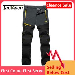 Men's Pants TACVASEN 4 Season Breathable Mens Tactical Pants Fishing Hiking Camping Waterproof No Fleece Pants Zipper Pocket Casual Trousers 230901