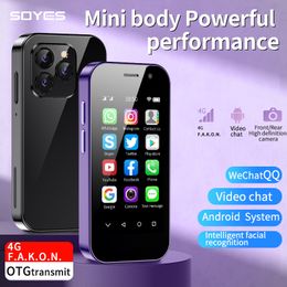 Original Soyes N5 Android Cell Phones Super Mini Smartphones 4Gb 64Gb 5.0Mp Dual Sim Mobile Phone Small 4G Lte Touch Screen Face Id Smartphone Bluetooth Wifi Fm Tf Card