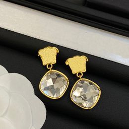 Luxurious Earring Studs Crystal Diamonds Earrings pendants 18K gold plated Anti allergy women's Ear Clip Jewelry Gifts CHD23090112 kaleen