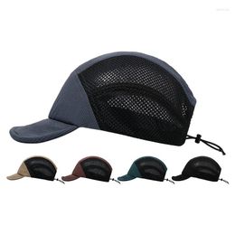 Ball Caps Mechanic Style Quick-drying Soft Five Panel Men's And Women's Outdoor Breathable Baseball Rope Adjustment Summer Hats