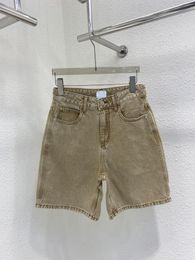 Women's Shorts Denim Straight Mid-leg Pants Hang Naturally Crisp And Casual