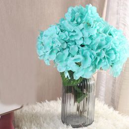 Decorative Flowers 7 Heads Artificial Hydrangea Flower Bouquet Home Garden Decoration Accessories Wedding Birthday Party Fake