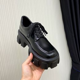 Dress Shoes British style small leather shoes spring and autumn loafer shoes heightened thick bottom platform shoes lace-up shoes 230901