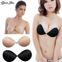 Sexy Sujetador Women's bra Invisible Push Up Bra Self-Adhesive Silicone Seamless Front Closure Sticky Backless Strapless217x