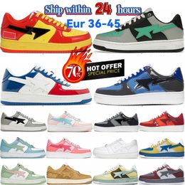 2024 Designer Shoes for Mens Womens Outdoor Trainers Patent Leather Black White Shark Sax Blue Abc Camo Green White Flats Riding Walking Sneaker