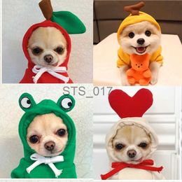 Dog Apparel Warm Dog Kitty puppy Winter Clothes for small dogs Cute Fruit cat Coat Hoodies Fleece Pet Costume et for French Bulldog x0904