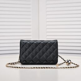 Women crossbody bag designer mini Bags Top Quality Women Designer CLASSIC Wallet On Chain caviar Woc Bag Grained Shiny Calfskin Crossbody Bags Shoulder Purse