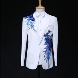 Mariage Groom Sequins Suit Mens Wedding Suits For Men Blazer Boys Prom Fashion Slim Masculino Latest Coat Pant Designs Men's 282k