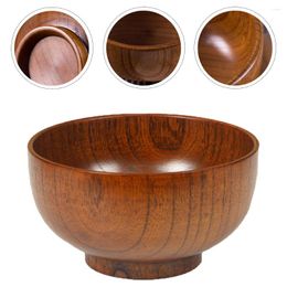 Dinnerware Sets Wooden Utensils Eating Seasoning Bowl Container Storage Rice Old Fashioned Japanese Style Jujube Tableware Baby