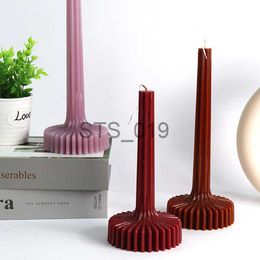 Other Health Beauty Items 3D Thick Stripe Cylindrical Candle Mould Diy Vase Shape Candle Making Supplies PC Acrylic Plastic Molud Kit Wholesale x0904