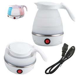 Other Kitchen Tools Foldable And Portable Teapot Water Heater 06L 600W 110220V Electric Kettle For Travel Home Tea Pot Silica Gel 230901