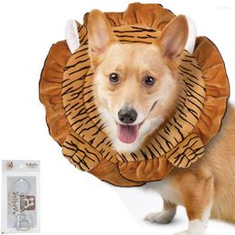 Dog Collars Bolbove Brown Tiger Pet Soft & Stylish Cone Recovery E-Collar For Dogs Cats