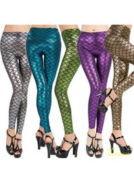 Women s Leggings NDUCJSI Sexy Dance Mermaid Digital Print Women Leggging Fish Scale Pants Club Jeggings XXXL 230901