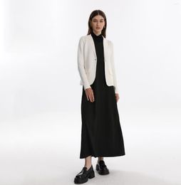 Women's Suits AP Blazer Fall Women Knitted White And Black Colours Slim Fit Chic Style High Quality Clothes #1060