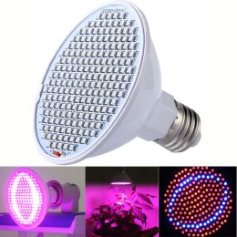 Hot Sale Led Grow Lights 24W 200-LED Full Spectrum Indoor Plant Grow Light E27 Hydroponic System Growing Lamps for Flower Veg LL