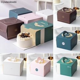 Gift Wrap 20pcs 4 Inch Paper Cake Box Have A Good Time Handle Wedding Birthday Party Baby Shower Handmade Decorating Supplies