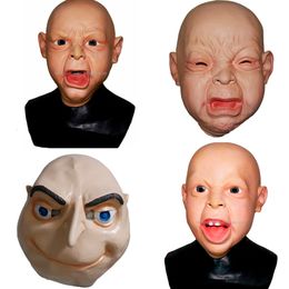 Party Masks Halloween Costume Baby Mask Full Head for Adults Latex Cry 230901