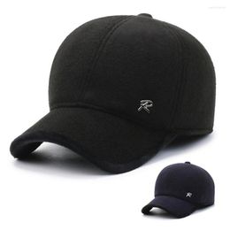 Ball Caps Winter Baseball Cap Adjustable Warm Outdoor Dad Earflaps Thicken Trendy Bomber Hats