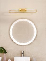 Wall Lamps Modern Minimalist Copper Makeup Lamp Bathroom Led Mirror Front Light Cabinet Creative
