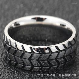 Cluster Rings Supply Electroplating Three-dimensional Carved Tyre European And American Lovers' Jewellery