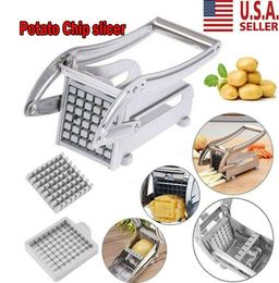 Fruit Vegetable Tools Stainless Steel French Fry Cutter Potato Chopper Slicer Dicer 2 Blades 230901