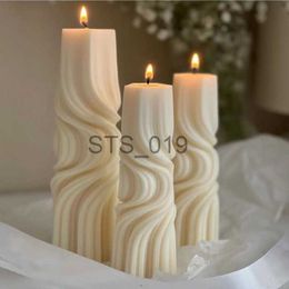 Other Health Beauty Items Roman Pillar Swirl Candle Mould Silicone Wave Twirl Taper Spiral Candles Mould Geometric Home Decorative Candle Making Supplies x0904