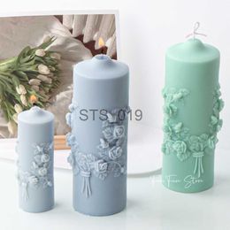 Other Health Beauty Items Rose Bouquet Scented Candle Silicone Mold DIY Handmade Handicrafts Candle Making Plaster Soap Mould Home Decoration Tools x0904