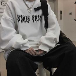 Men's Hoodies Autumn Punk Black Sweatshirts Tops Gothic Grunge Oversized Hoodie Streetwear Womens Hip-hop Cool Couple High Street Pullovers LST230902