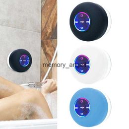 Portable Speakers Mini Blue tooth Speaker Waterproof Bathroom Speaker Wireless Shower Speakers Strong Adsorption Music Player For Car Outdoor Pool HKD230904