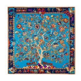 High quality vintage goods tree of life rich tree lady twill Silk square Silk scarf scarves available whole298a