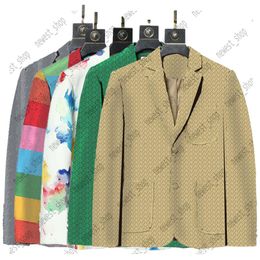 Western-style clothes mens Blazers mix style designer autumn luxury outwear coat slim fit casual animal grid geometry patchwork pr278R