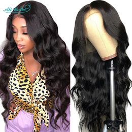 Synthetic Wigs Ali Grace Body Wave Lace Front Wig Body Wave Human Hair Wigs for Women Brazilian Pre-Plucked 13x6 Lace Frontal Human Hair Wigs 230901