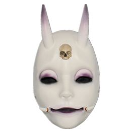 Party Masks Japanese Prajna Resin Mask Oni Devil Halloween Parties Festivals Supplies Cosplay Collectible 230901