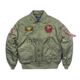 Men's Jackets TOP GUN CWU45P Patch Embroidery Military Style Bomber Jacket Pilot Flight Winter Coat J230904