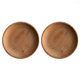 Decorative Figurines Snack Plate Party Serving Plates Appetizer Dessert Platter Wood Container Round Wooden Trays