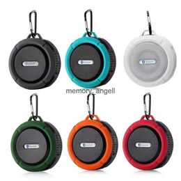 Portable Speakers C6 Portable Bluetooth Speaker Wireless Waterproof Suction Cup Outdoor Sport Sound Box Mini Audio Subwoofer TF Mobile Loudspeaker HKD230904