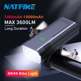 Bike Lights 10000mAh 6-8 LED Bike Light USB Rechargeable 3600 Lumens Bike Headlight Super Bright Flashlight Front Lights and Back Rear light 230904