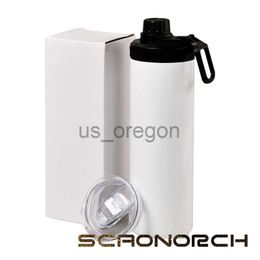 Thermoses Stainless Steel Blank Space Sublimation Straight Flasks Portable Water Bottle With Cap Coffee Cup Mug Vacuum Insulated Thermos x0904
