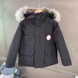 Winter New designer kids coat Down Jacket For Boys Real Raccoon Fur Thick Warm Baby Outerwear Coats 2-12 boys girls jackets Years Kid Fashion Teenage Parka size 110-160