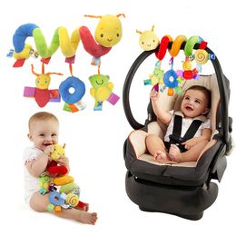 Rattles Mobiles Baby Crib Hanging Toys Car Seat Toy Soft Stroller Cot Spiral Pram Dolls for Babies born Gift 230901