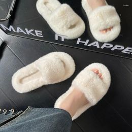 Slippers Women Fashion Warm Floor Slides Flat Soft Ladies Female Flip Flops Casual Shoes