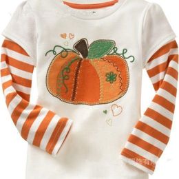 Hoodies Sweatshirts Childrens Happy Halloween Long Sleeve Shirts Girls Boys Cartoon Funny Pumpkin Graphic Print Clothing Kids Cute White Tees Tops 230901