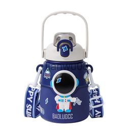 Cups Dishes Utensils Cartoon Astronauts Kid Vacuum Cup 316 Thermos Bottle Stainless Steel Water Bottle x0904