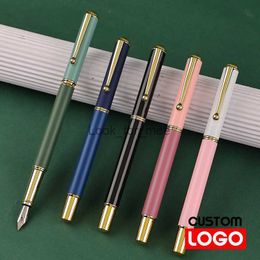 Fountain Pens 1pcs Super Beautiful Morandi Colour Personalised Custom Pen Business Metal Customizable Pen School Office Stationery Supplies HKD230904