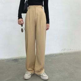 Women s Pants s Summer Striped Wide Leg For Women 2023 Korean Style High Waist Loose Casual Woman Streetwear Straight Trousers 230901